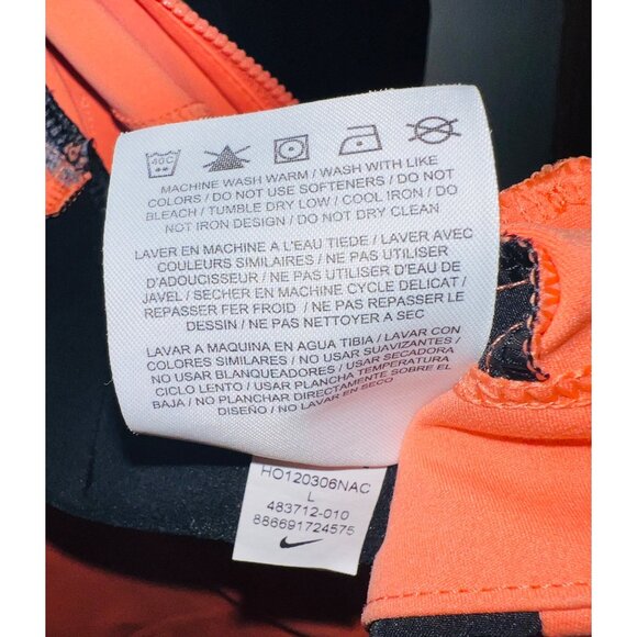 Nike Golf Tour Performance Full-Zip Jacket Large Orange Black Polyester/Spandex - Picture 6 of 6